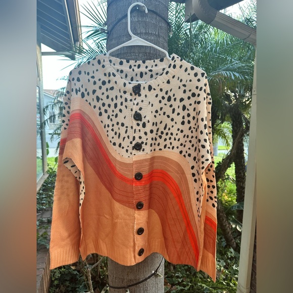 Colorful Button-Up Sweater - Picture 1 of 4